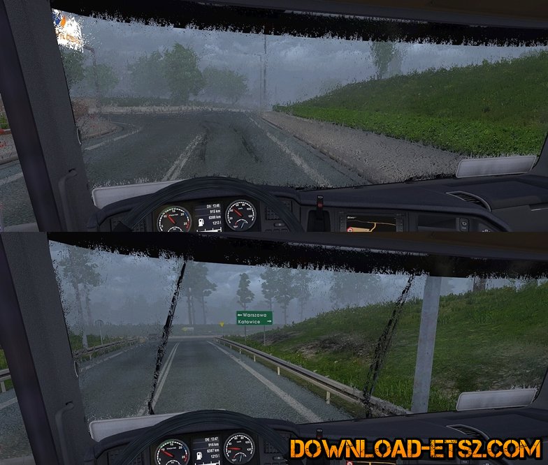 REALISTIC RAIN DROPS for ETS2