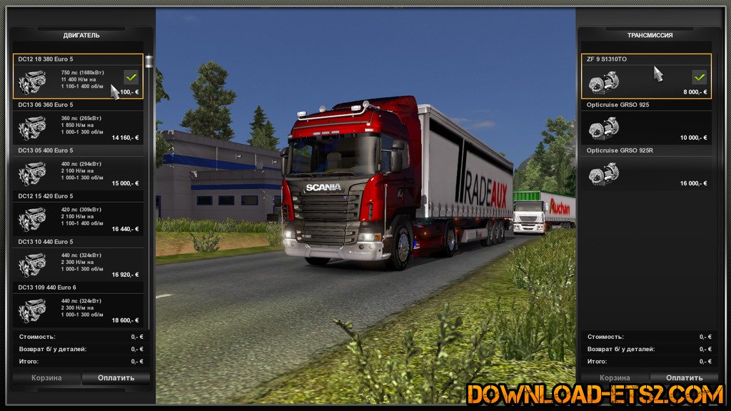 The new 9 speed gearbox and motor for Scania R by Misha228