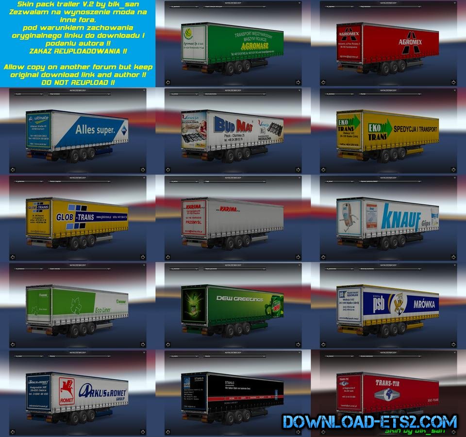 Trailers  Skin Pack v2 by BIK_SAN