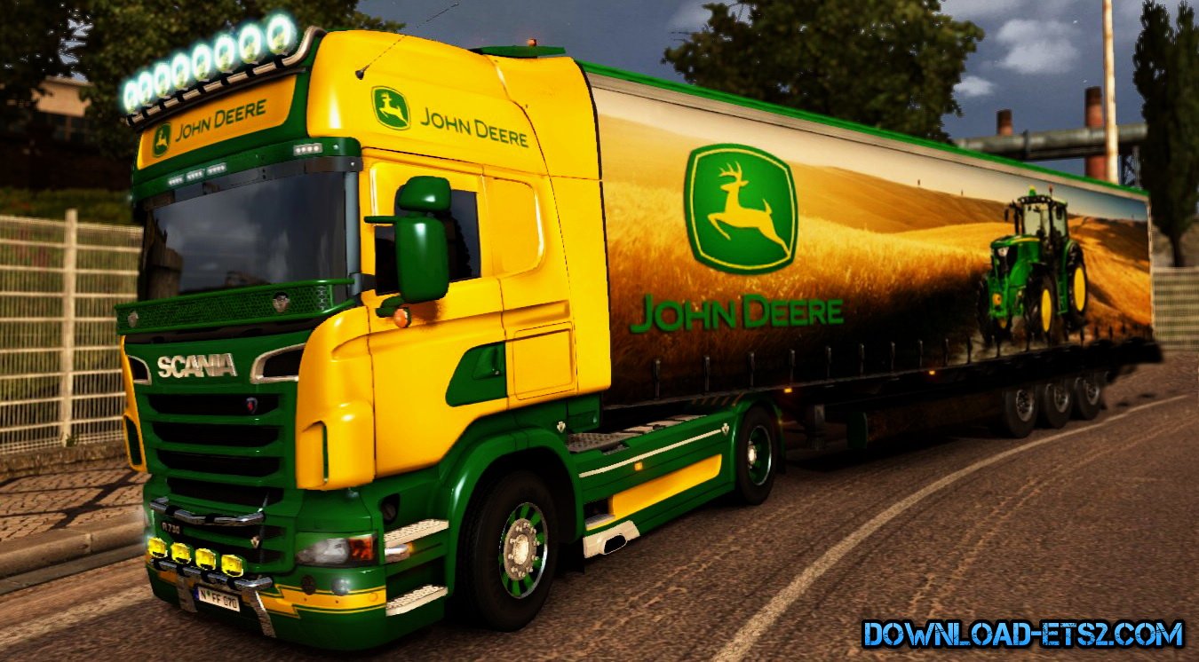 Skin John Deere for Scania R + Trailer skin