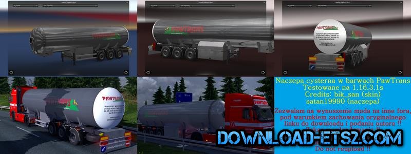 PAW TRANS CISTERN for ETS2