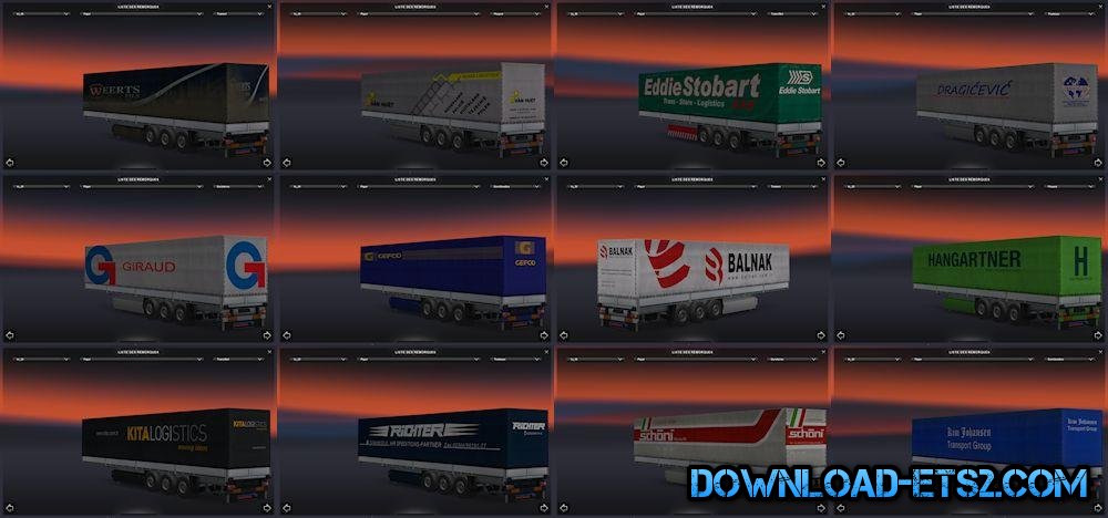 UNIVERSAL TRAILER SKIN PACK  for ETS2 v1.17.X