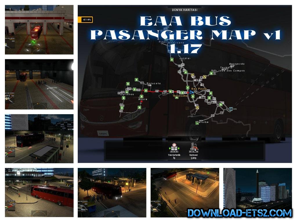 EAA BUS PASANGER MAP V1 for ETS2