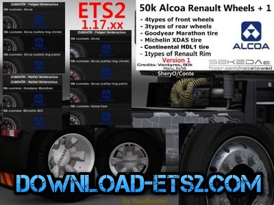 50k Renault Magnum+Premium Alcoa Wheel Pack v1.0 by Roadhunter