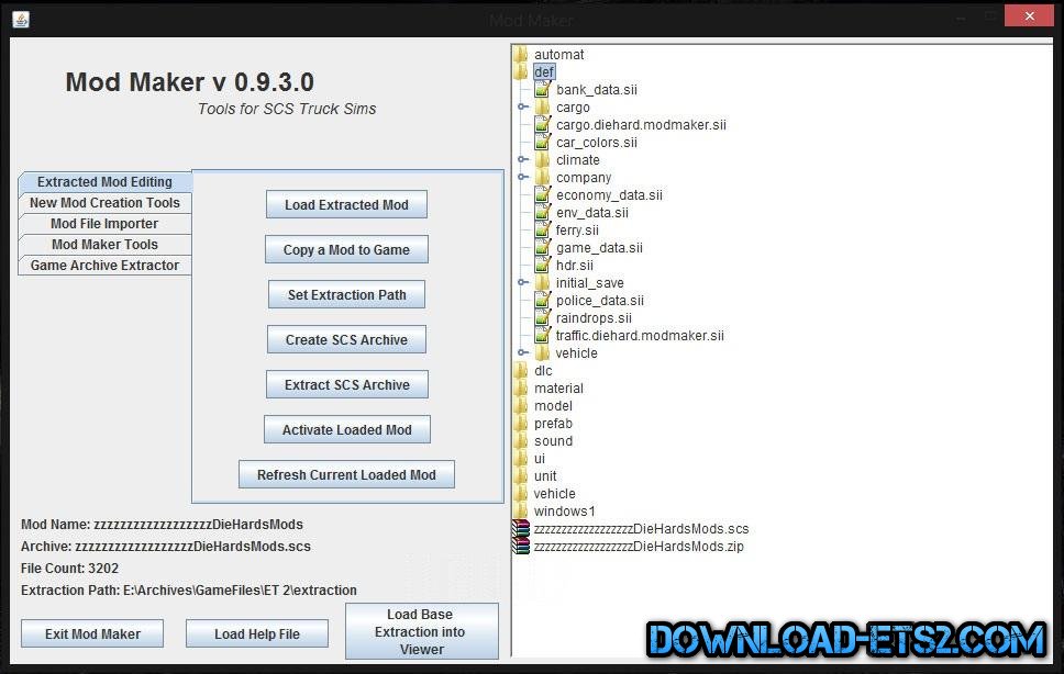 MOD MAKER 0.9.4 JAVA VERSION for ETS2