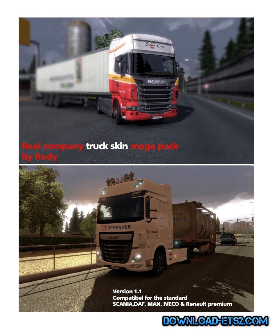 REAL COMPANY TRUCK SKIN (MEGA PACK) v1.1 BY RUDY