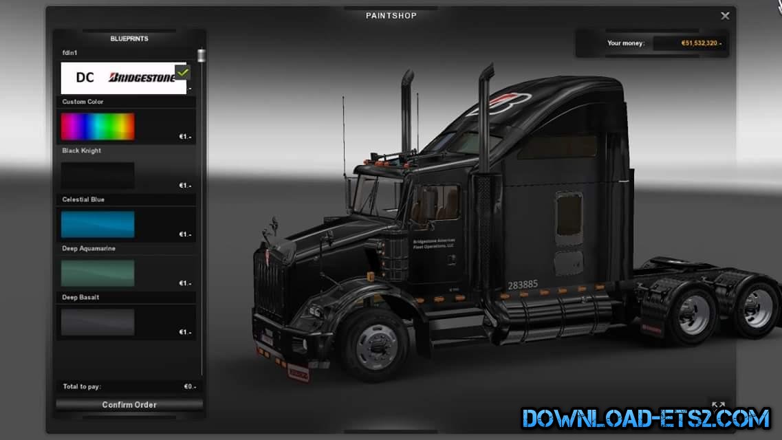 DC BRIDGESTONE T800 + AMERICAN TRAILER COMBO SKIN PACK 01