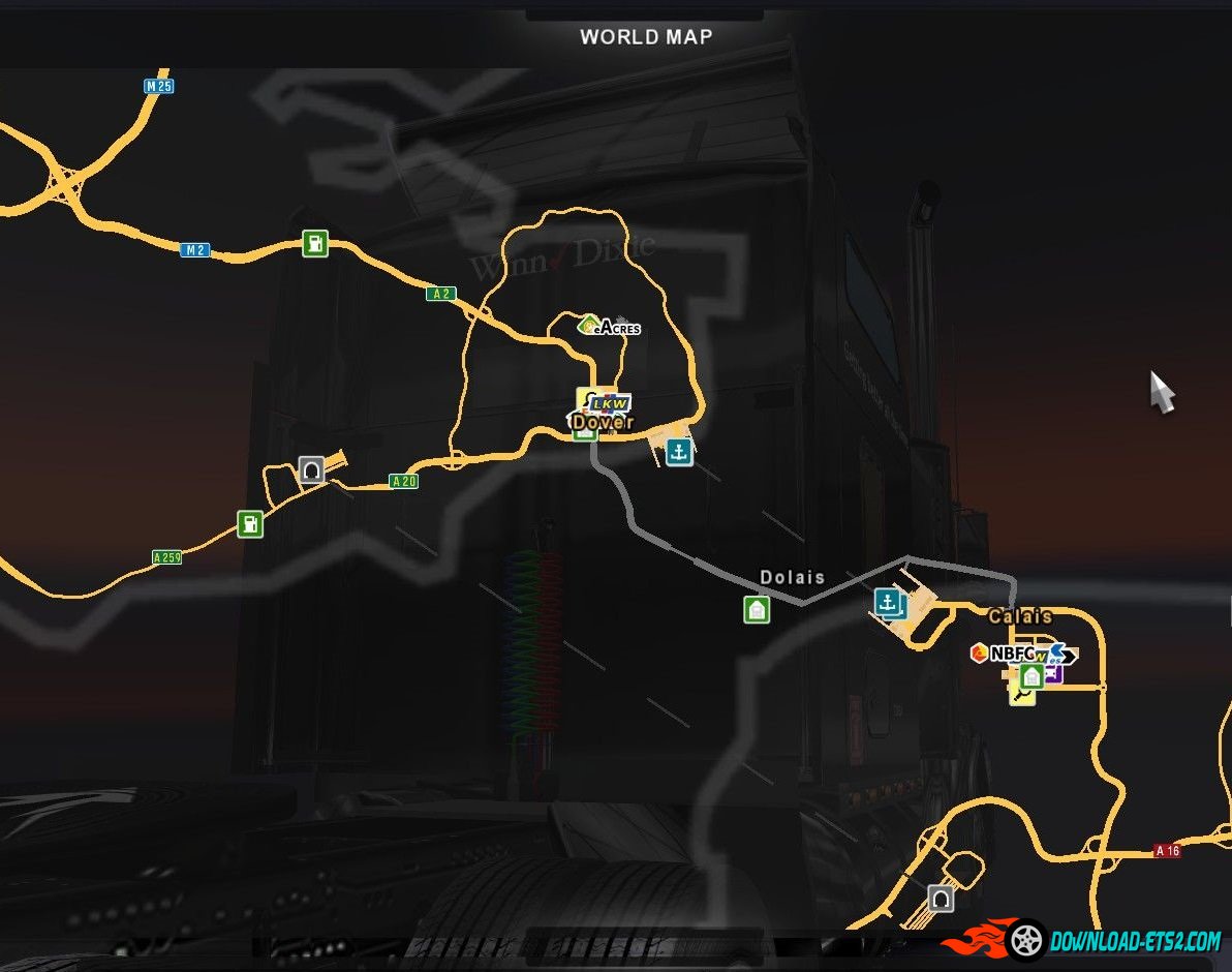 BRIDGE FROM CALAIS TO DOVER AND CITY ON ISLAND V6.1