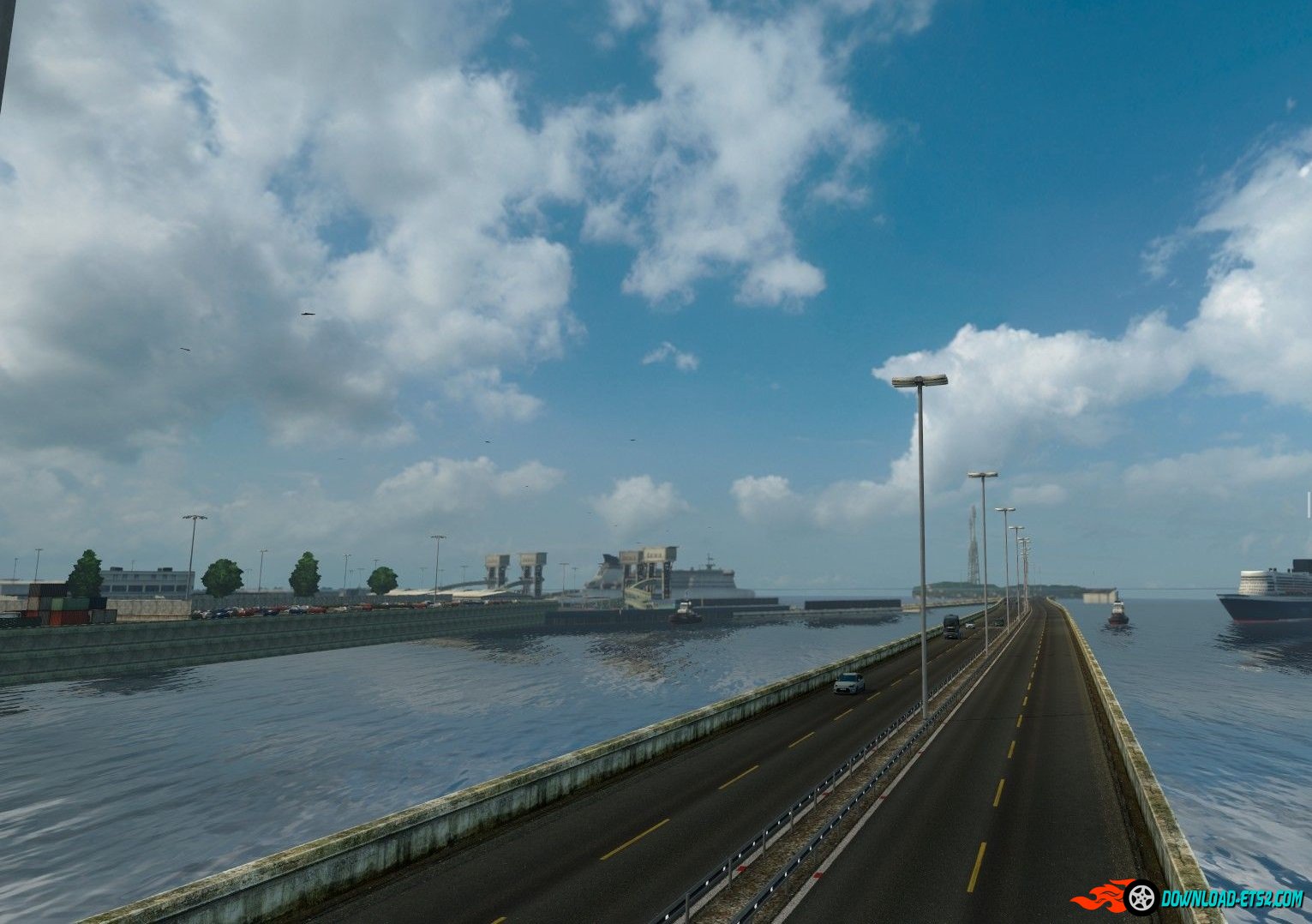 Bridge from Calais to Dover and City on Island v 6.2