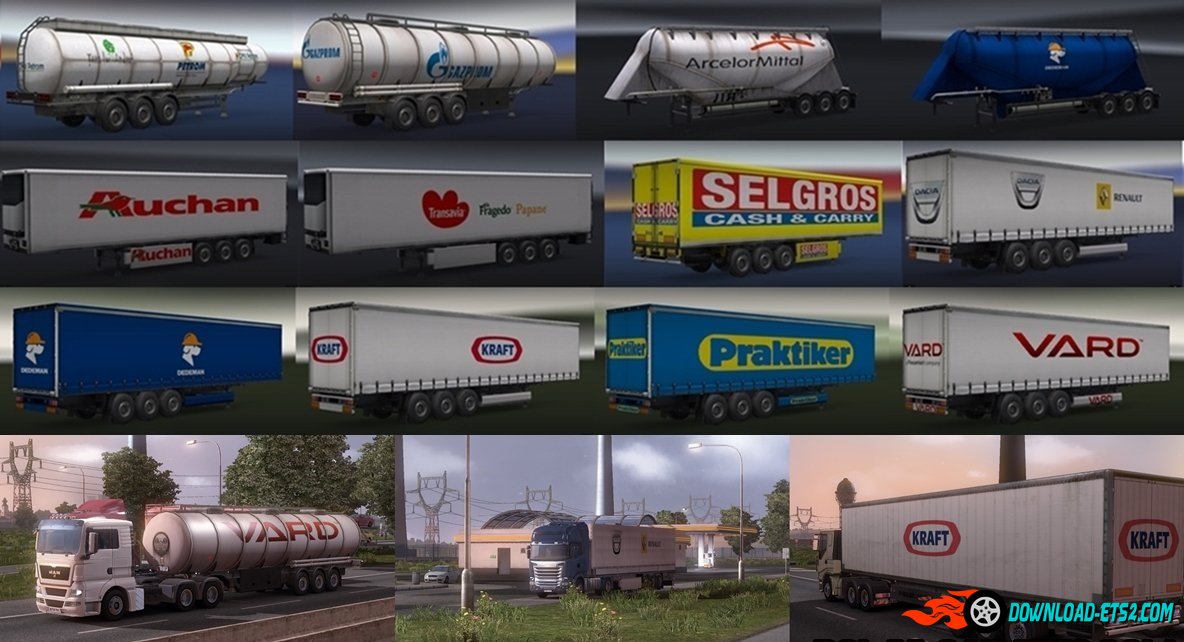 RealTrailers Pack by ALEX for ETS2