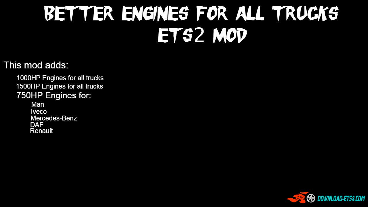 BETTER ENGINES FOR ALL TRUCKS