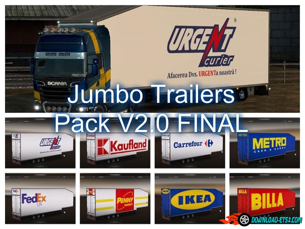 JUMBO TRAILERS V2.0 FINAL  [1.19 + DLC Scandinavia]