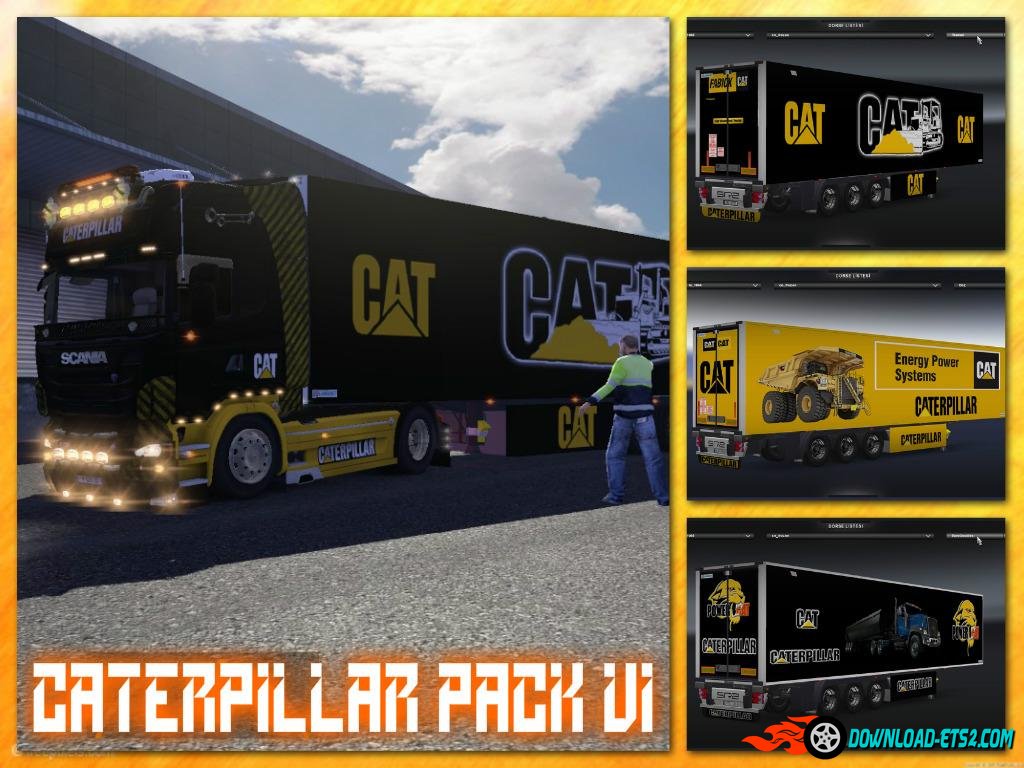 "CATERPILLAR" Skin Pack For Trailer Lamberet  v1