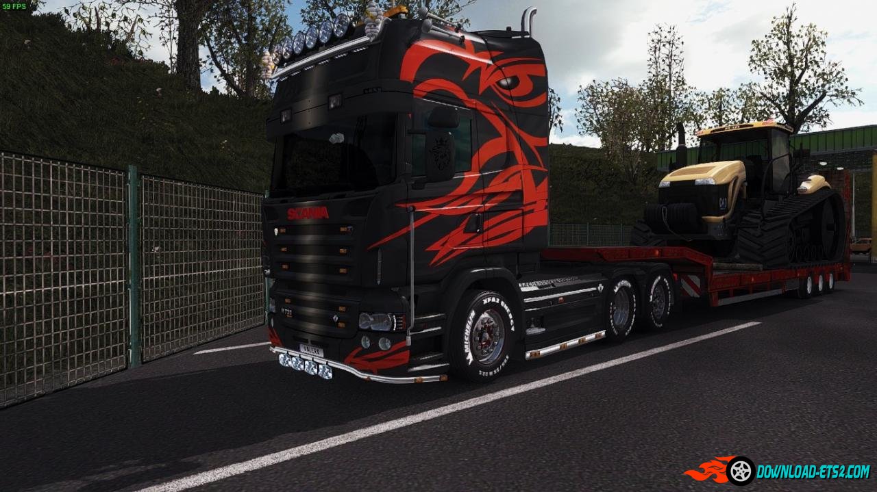 "Orange Griffin" Skin for Scania RJL TOPLINE.