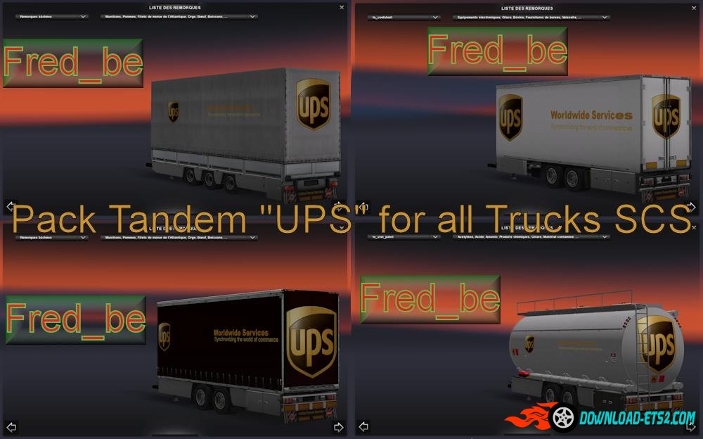 Pack Tandem “UPS” for all SCS Trucks[1.20]