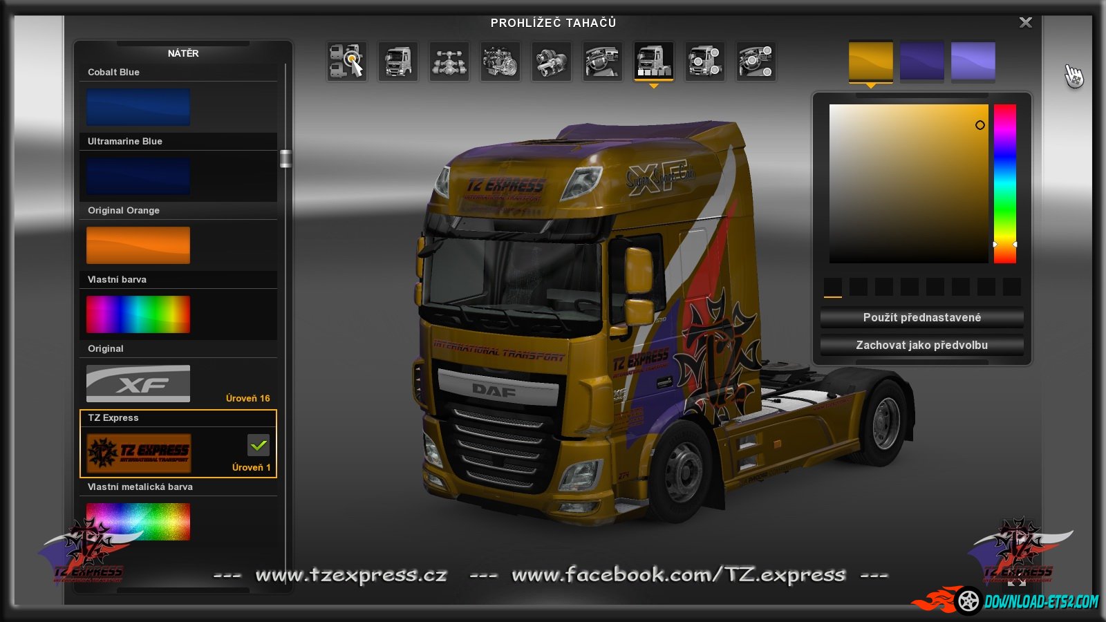 DAF XF EURO6 TZ EXPRESS SKIN