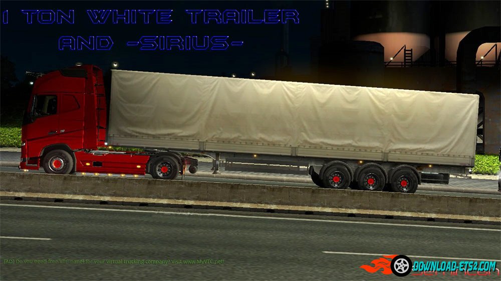 1 Ton White Trailer with Sirius (SP/MP)