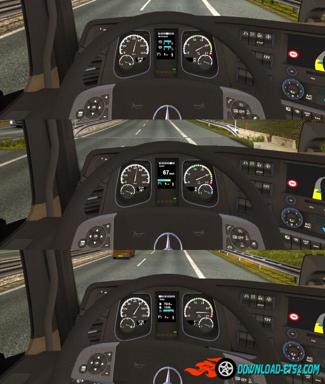 Mercedes Actros 2014 Black Dashboard