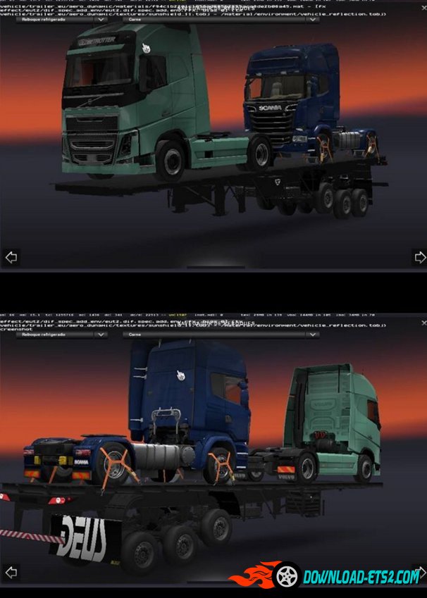 Trailer Truck Scania and Volvo