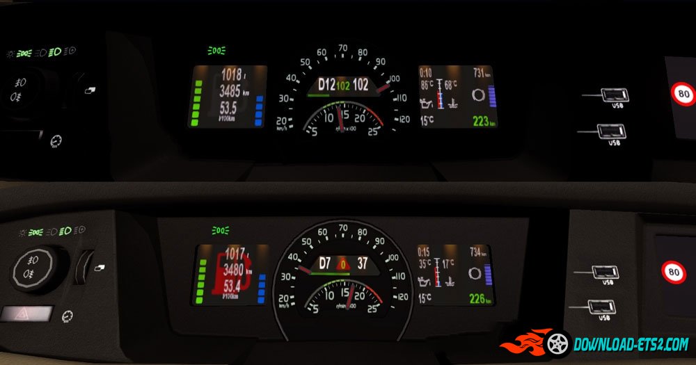 New dashboard for Volvo FH2012 / 2013