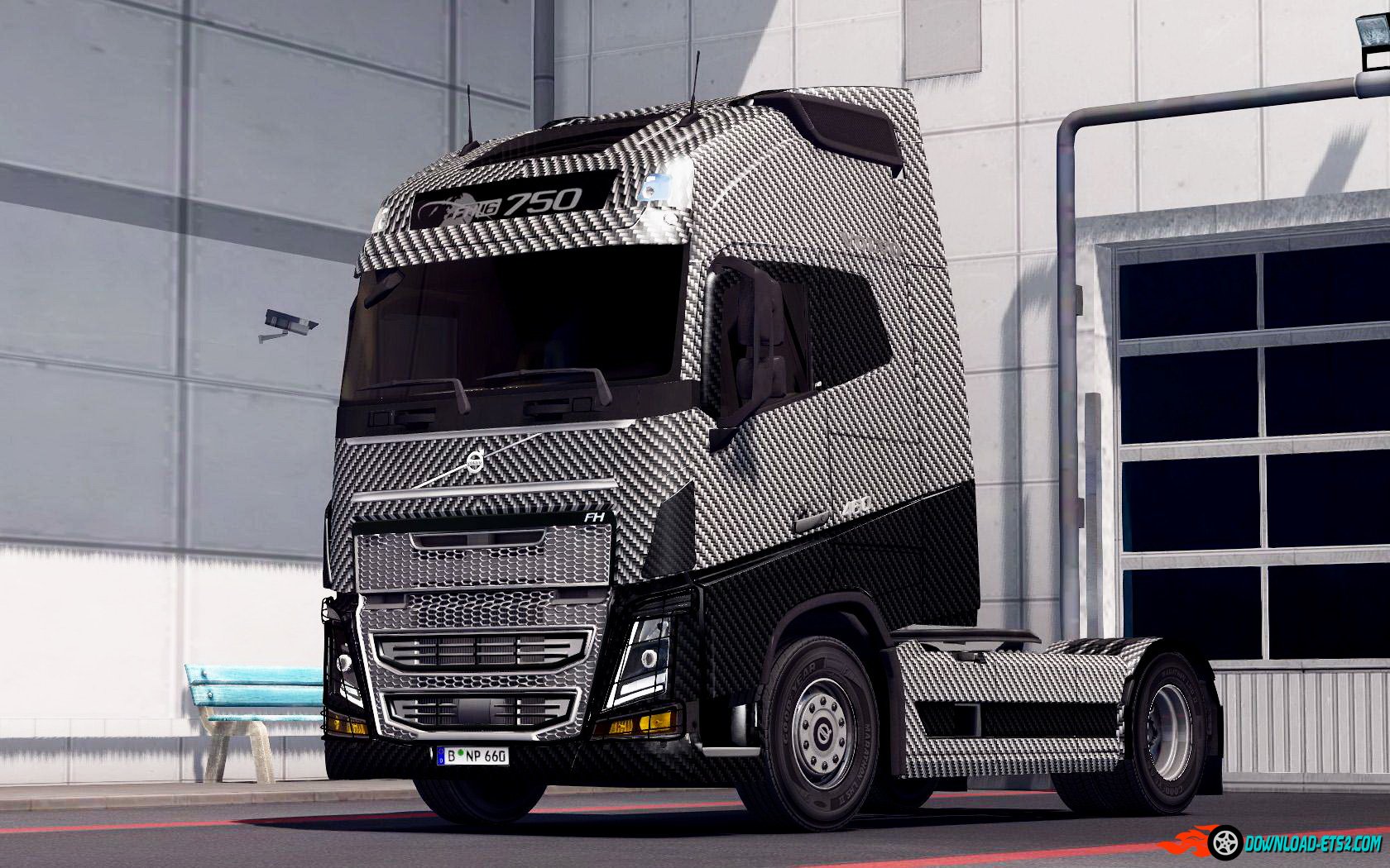 Carbon Fiber skin for Volvo FH 2012 and Ohaha's versions by Aradeth