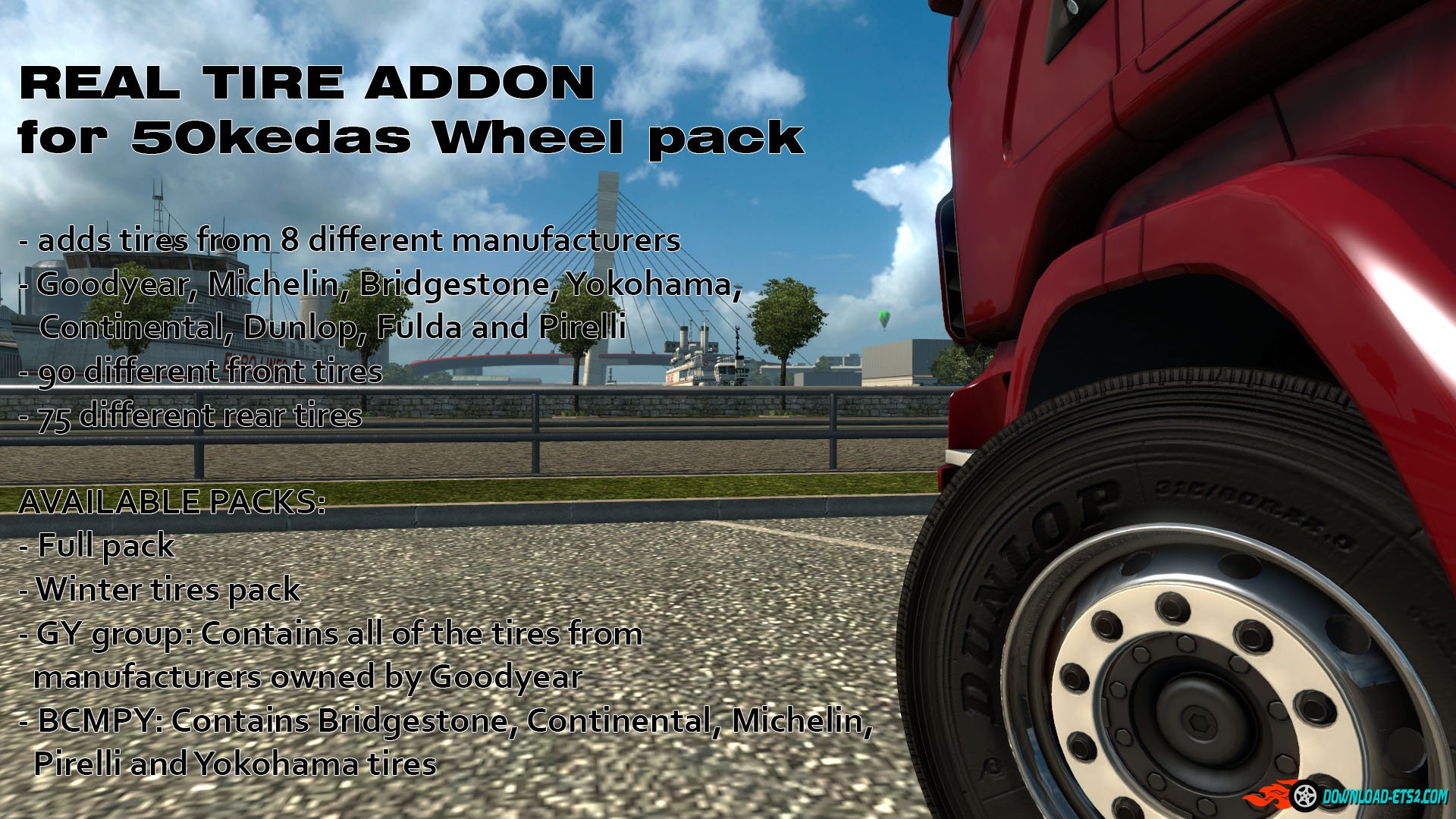 Real Tire addon for 50kedas Wheel pack v4.0