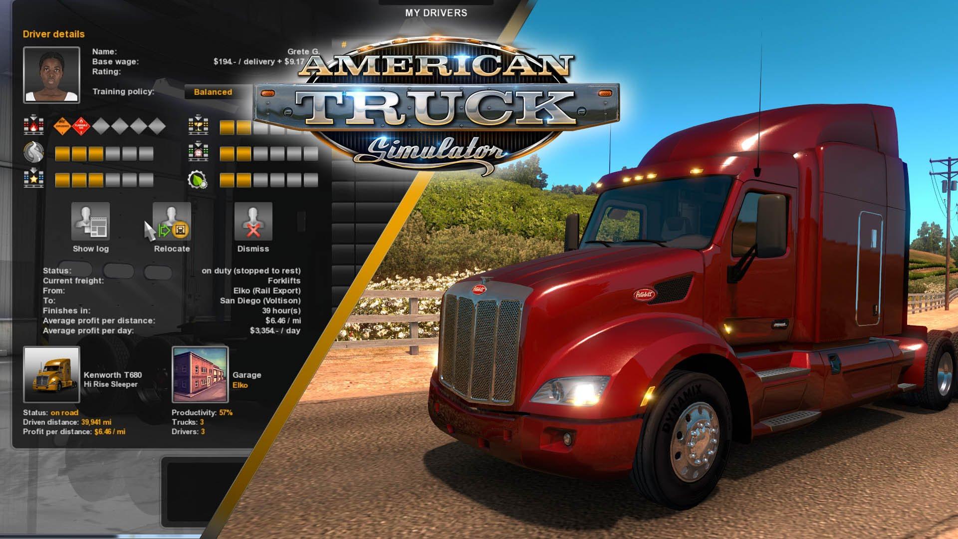 American Truck Simulator Game Features (Video)