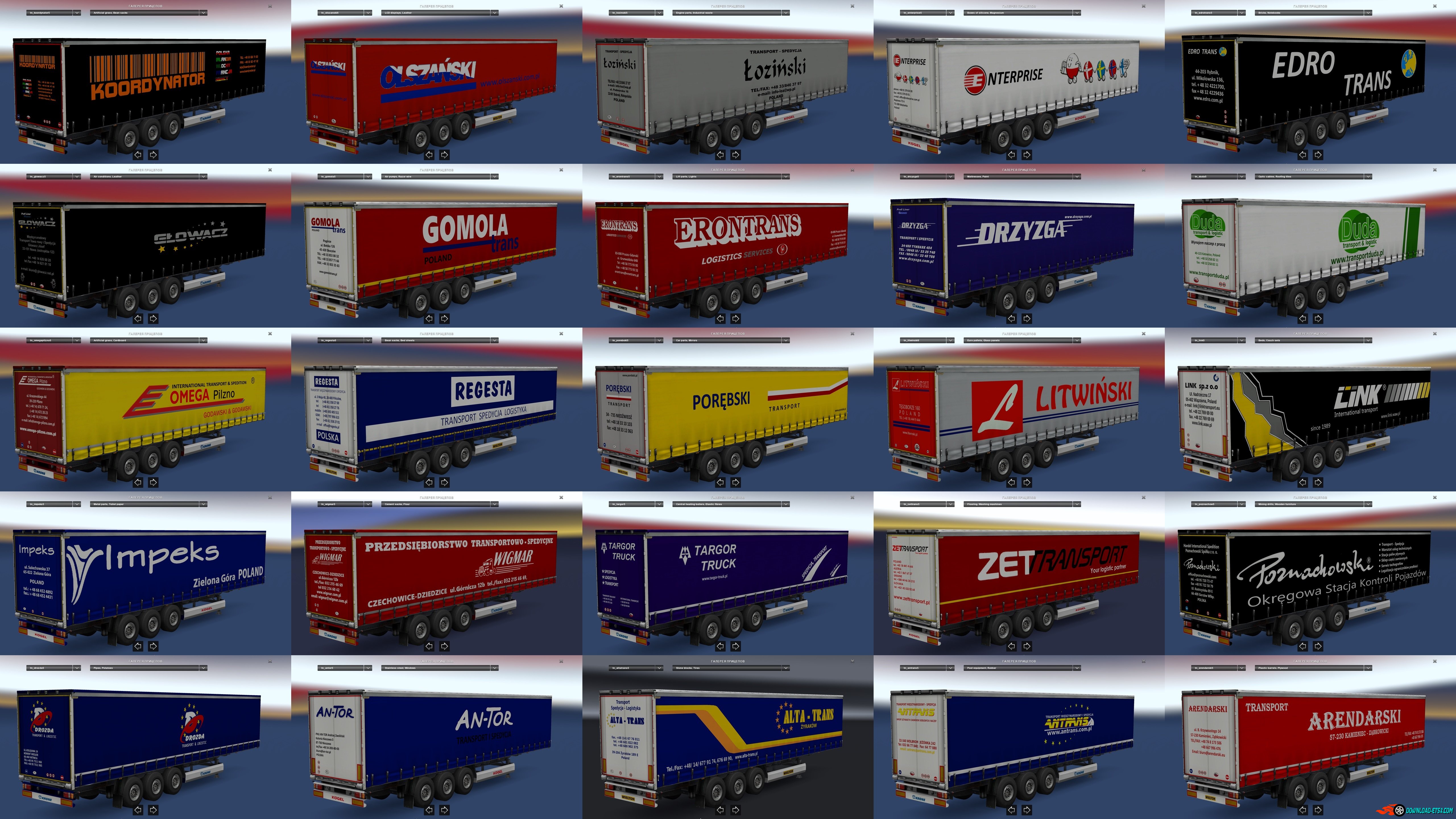 "Poland" Trailers Pack (25 pieces)