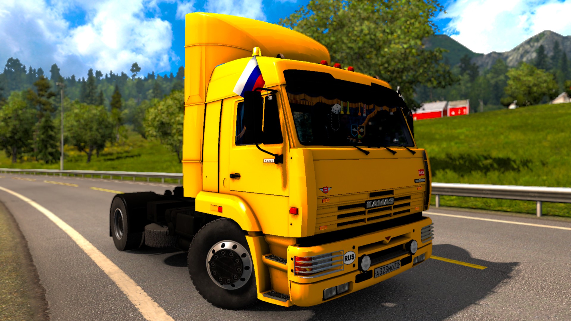 KamAZ 5460 + Interior + Cabin & Flags DLC v1.0