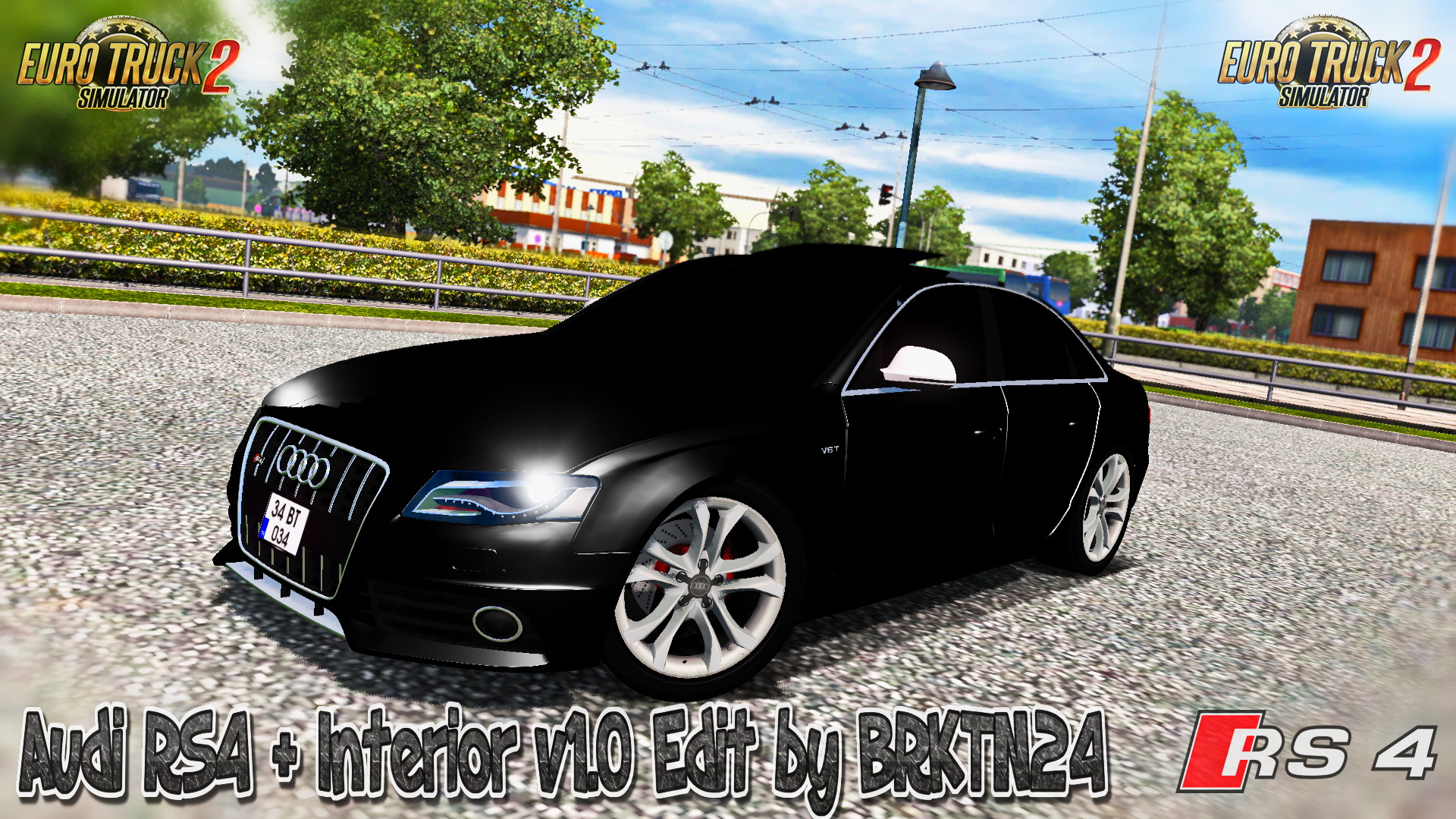 Audi RS4 + Interior v1.0 Edit by BRKTN24 for ETS 2 (Euro Truck Simulator 2)