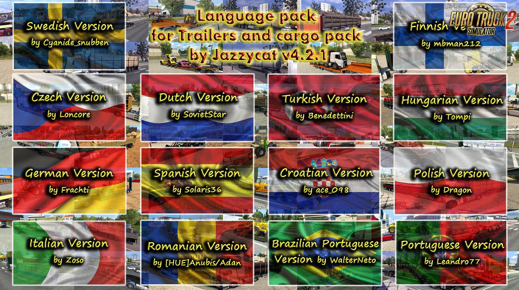 Language Pack for Trailers and cargo pack v4.2.1 by Jazzycat