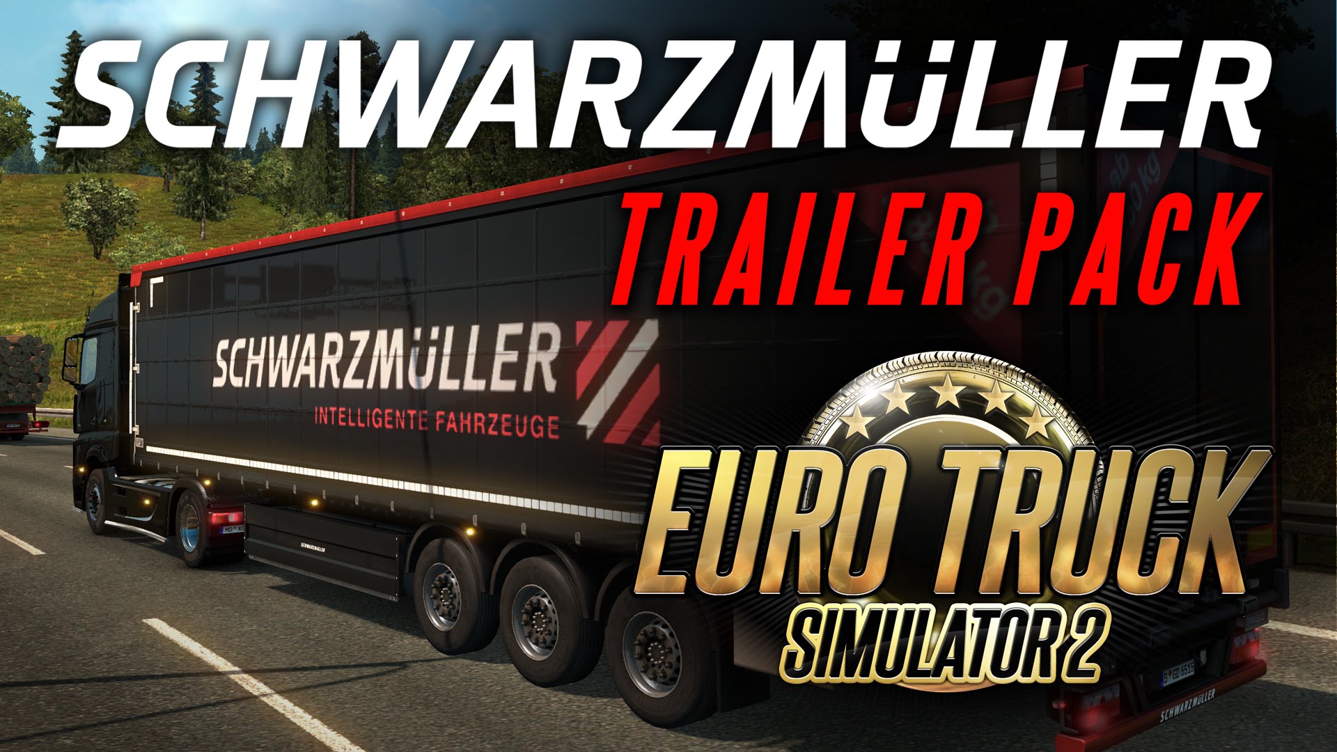 Euro Truck Simulator 2 - Schwarzmüller Trailer Pack DLC (Video)