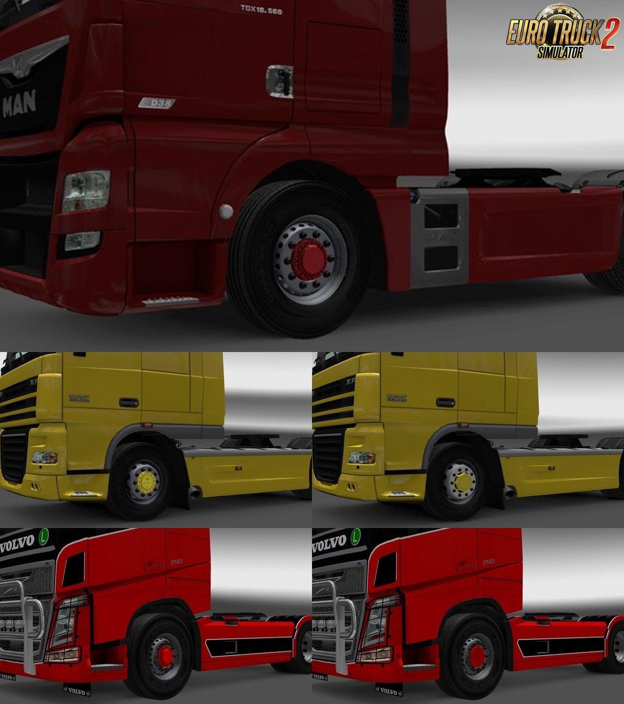 Hub reduction axle cap by KCl v2.5 for Ets2