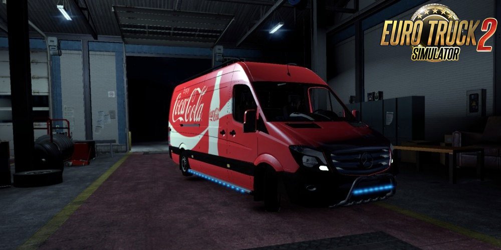 Mercedes Sprinter Long 2014 Coca Cola Skin for Ets2