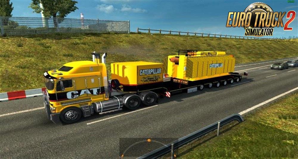 Trailer With Caterpillar Heavy Transformer for Ets2