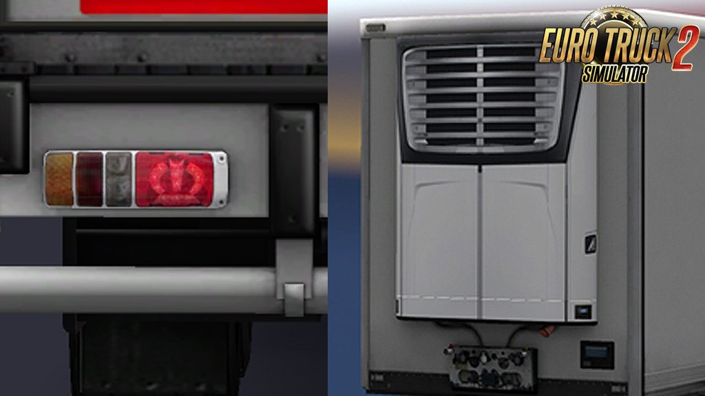 Replaces SCS Refrigerated Trailer with New Carrier Reefer, and Krone Tail Lights for Ets2