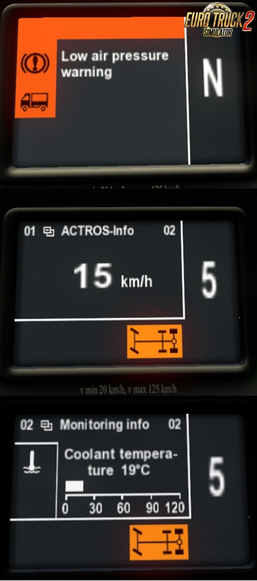 Mercedes Actros MP3 dashboard computer v1.1