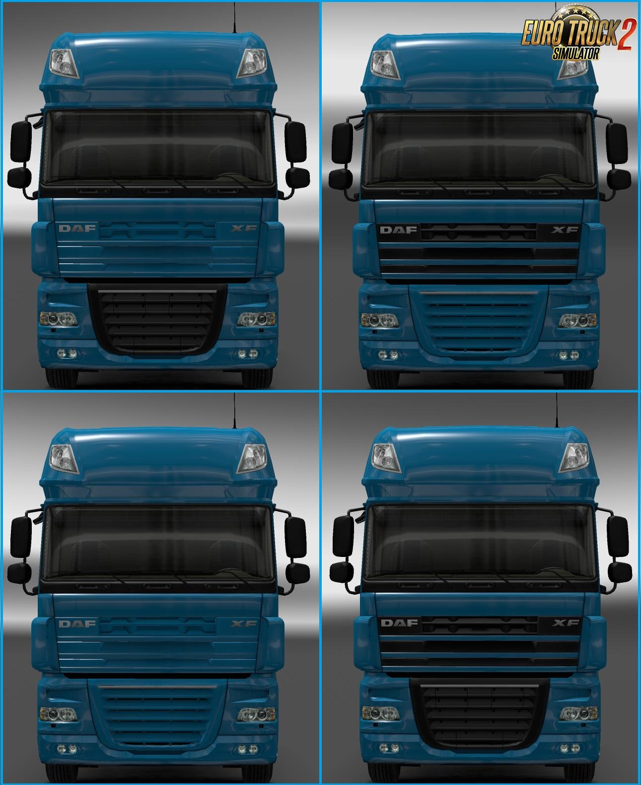 Daf XF Painted Intakes for Ets2 [1.27.x]