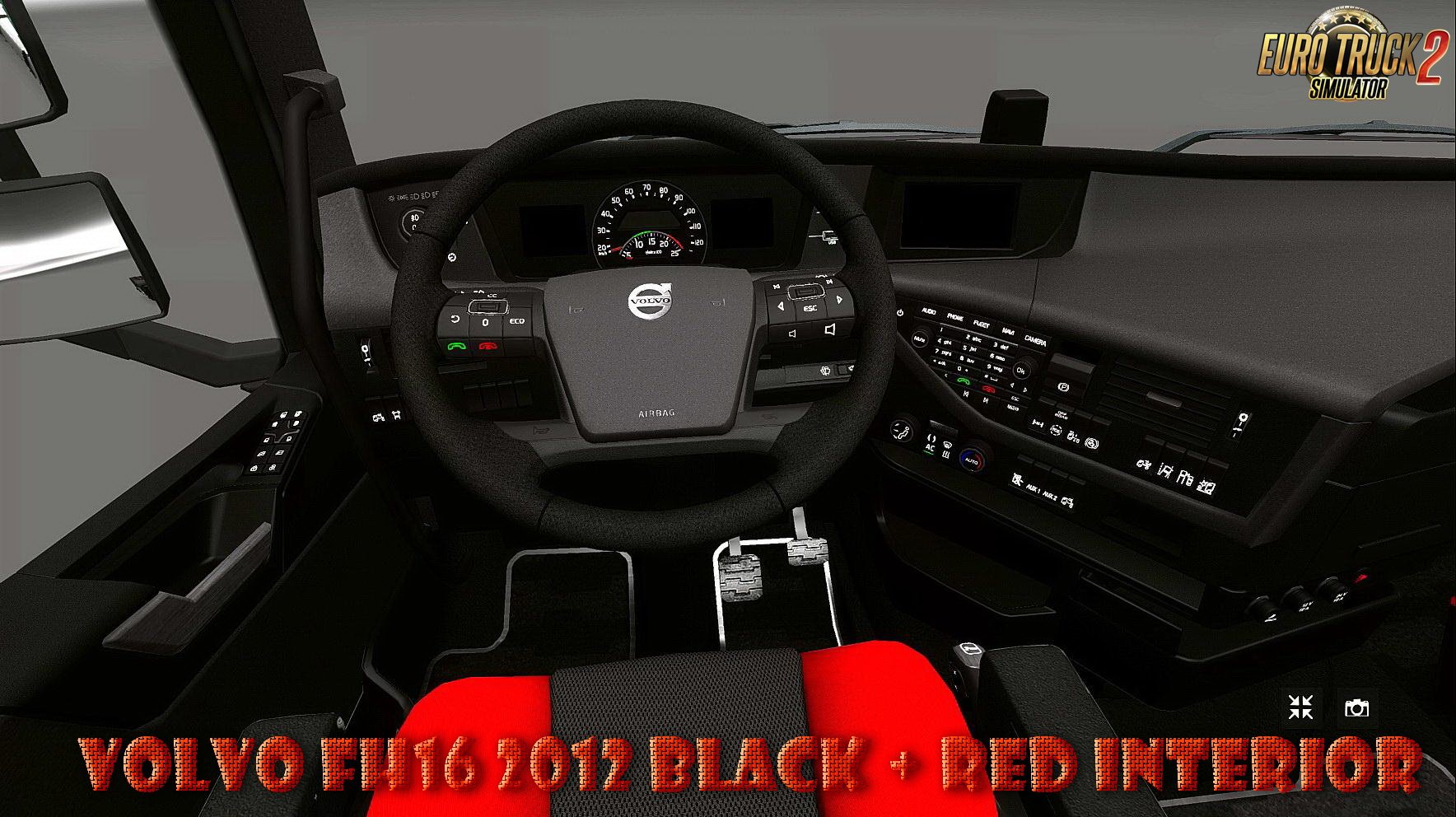 Volvo FH16 2012 Black + Red Interior v1.1 (1.28.x)