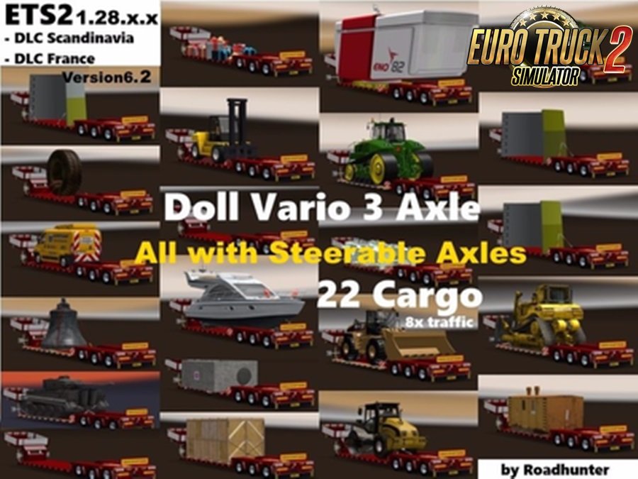 Doll Vario 3Achs with 22 Cargo  8x in traffic v6.2 by Roadhunter