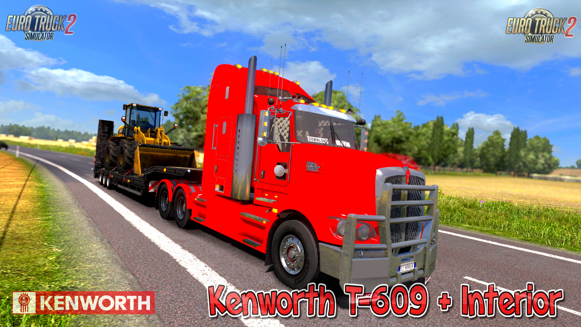 Kenworth T-609 + Interior by RTA-Team (1.28.x) - Euro Truck Simulator 2
