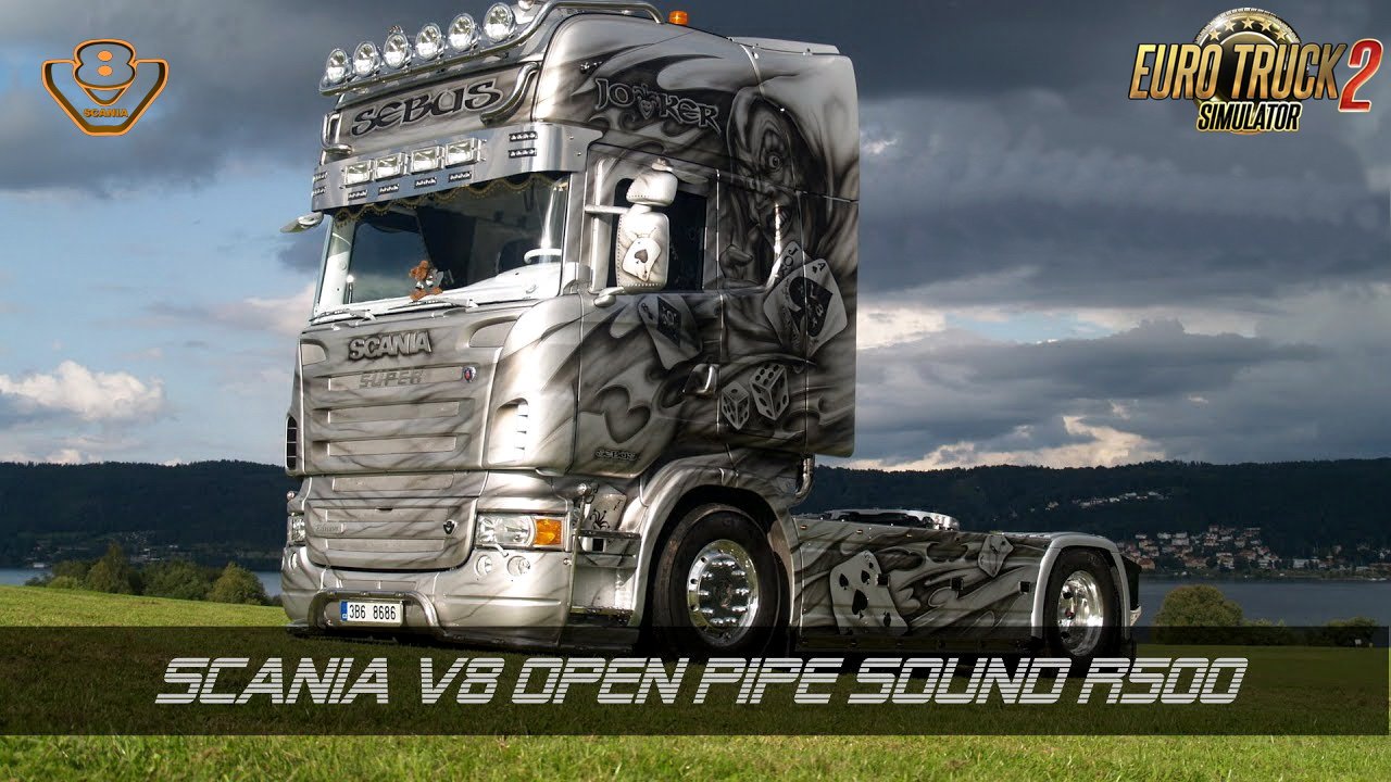 Scania V8 Open Pipe Sound R500 v1.0 (1.28.x)