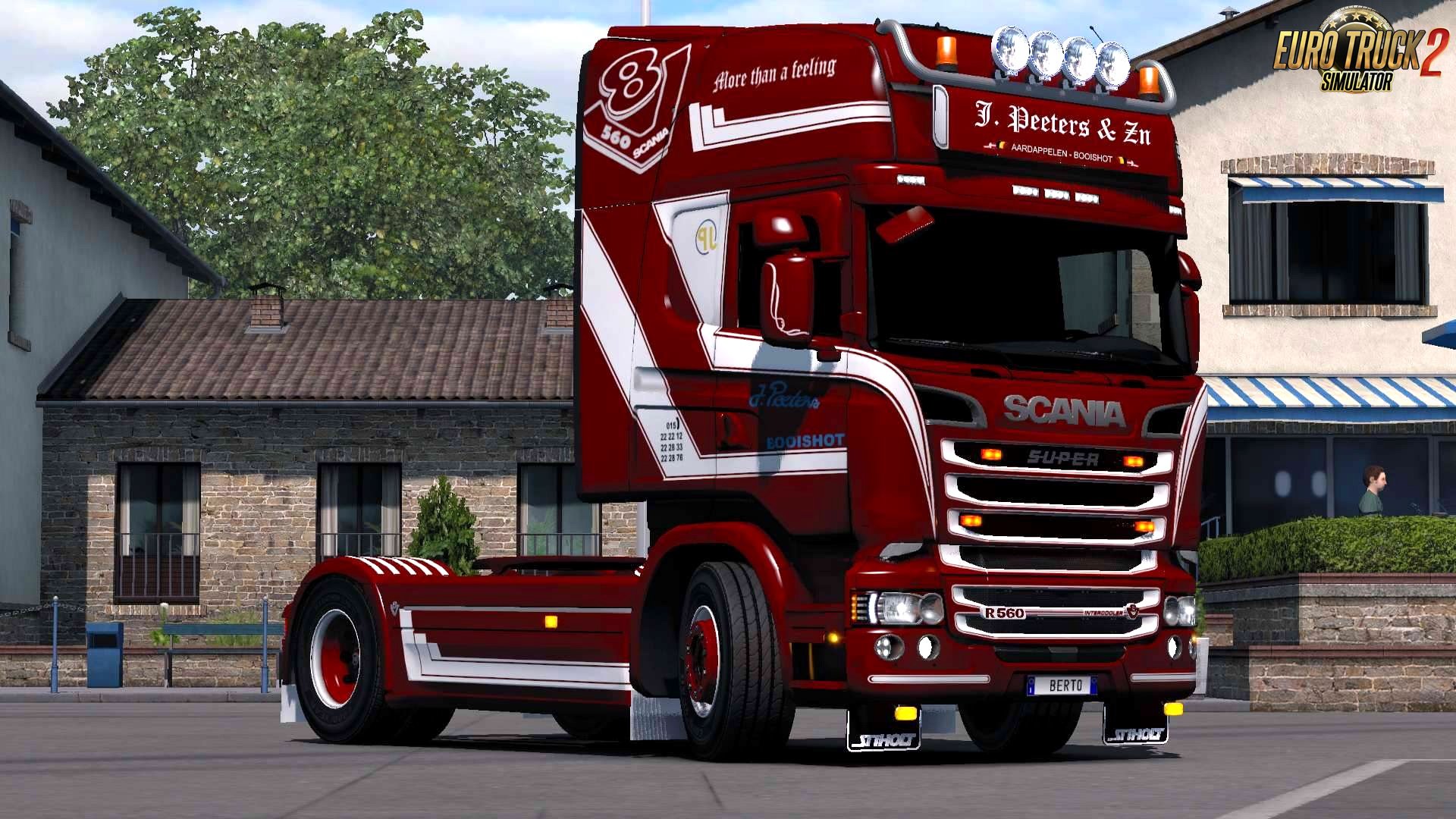 J. Peeters Combo Skin for Scania + Trailer v1.0 by DavyBerto (1.28.x)