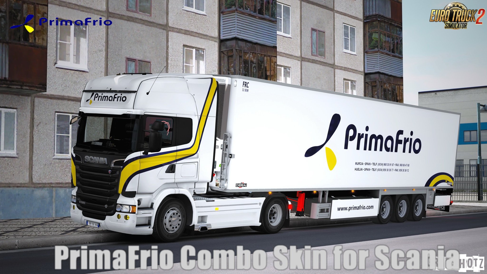 PrimaFrio Combo Skin for Scania R + Trailer v1.0 by R3APER (1.28.x)