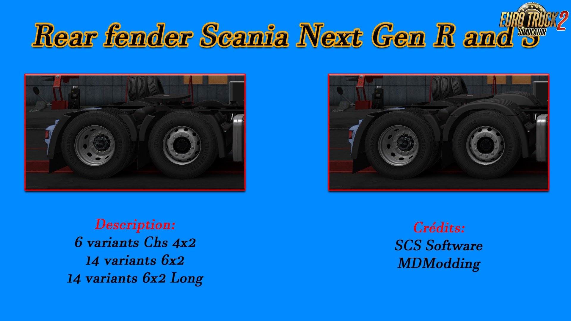 Rear Fender Paint and Plastic Cut Scania Next Gen (Beta)