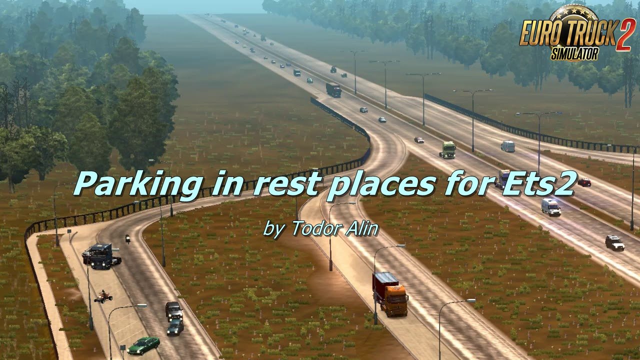 Parking in rest places v1.5 for Ets2