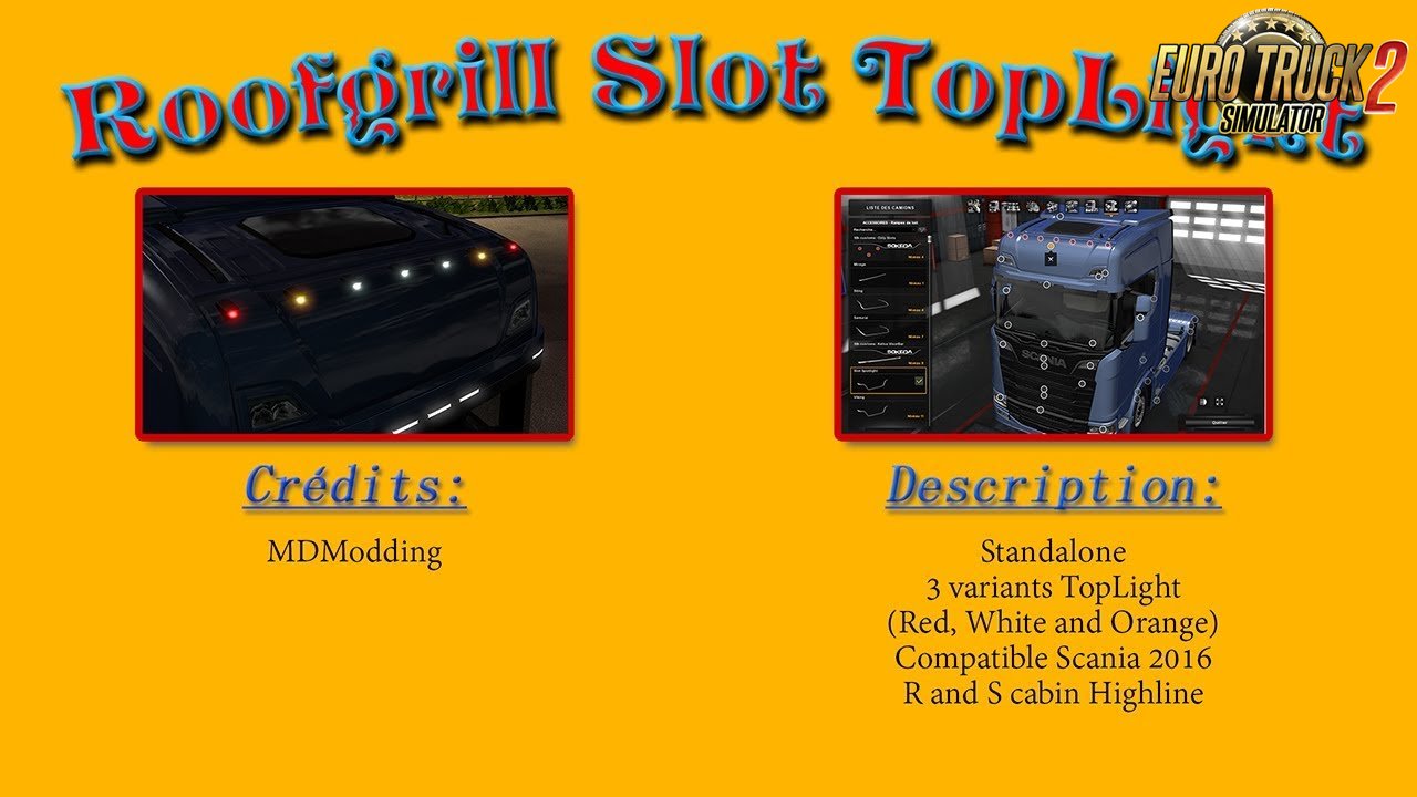 Roofgrill slot TopLight Scania 2016 [1.30]