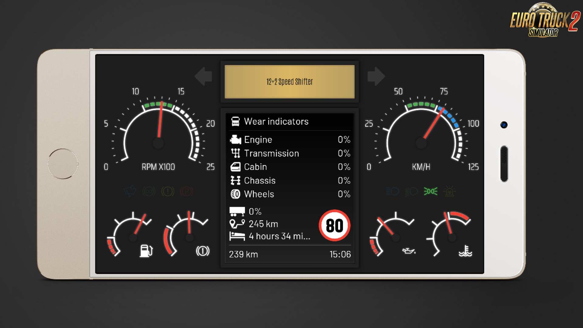 New Dashboard Skin (Telemetry Web Server) v1.3 for Ets2 and Ats