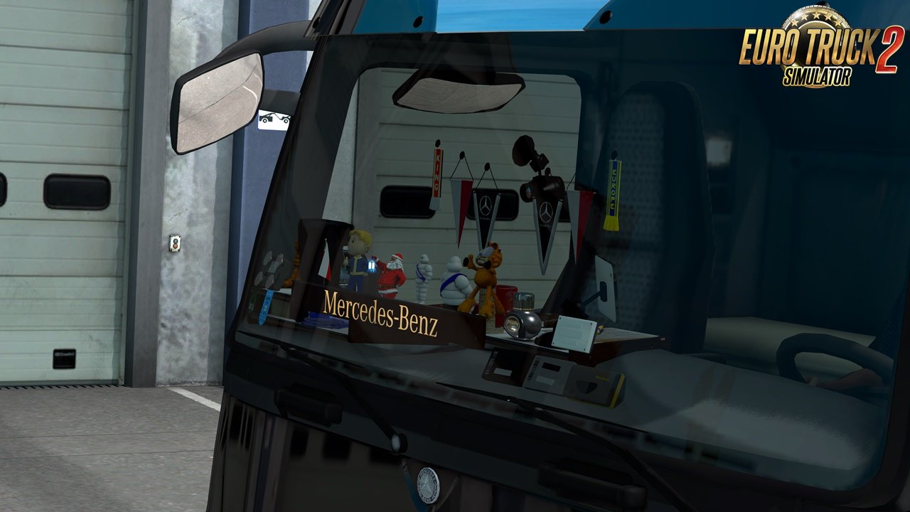 Table and wind-shield set for Actros MP3 v1.0 [1.30.x]