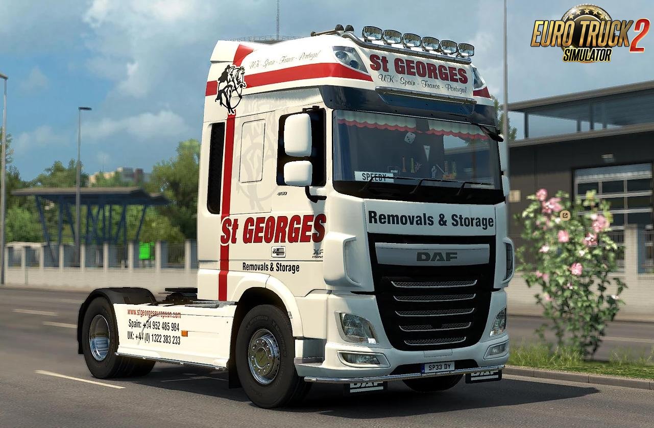 Skin ST. Georges Removals for DAF Euro 6 v1.0 by Speedy143 (1.30.x)